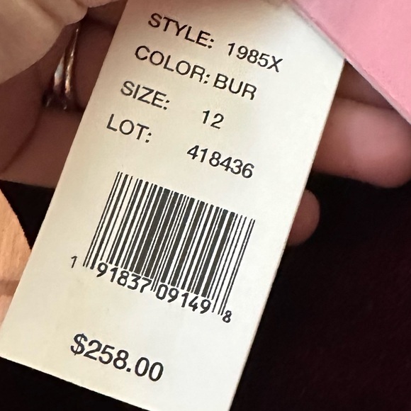 Brand New AQUA Velvet Burgundy Evening Gown - Picture 5 of 5